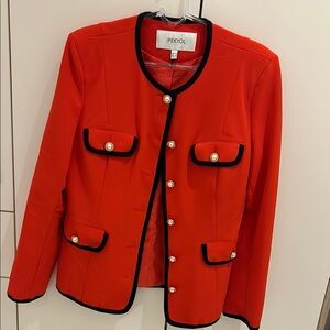 Red Jacket with Black Trim
